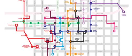 Proposed skyway map for Minneapolis MN